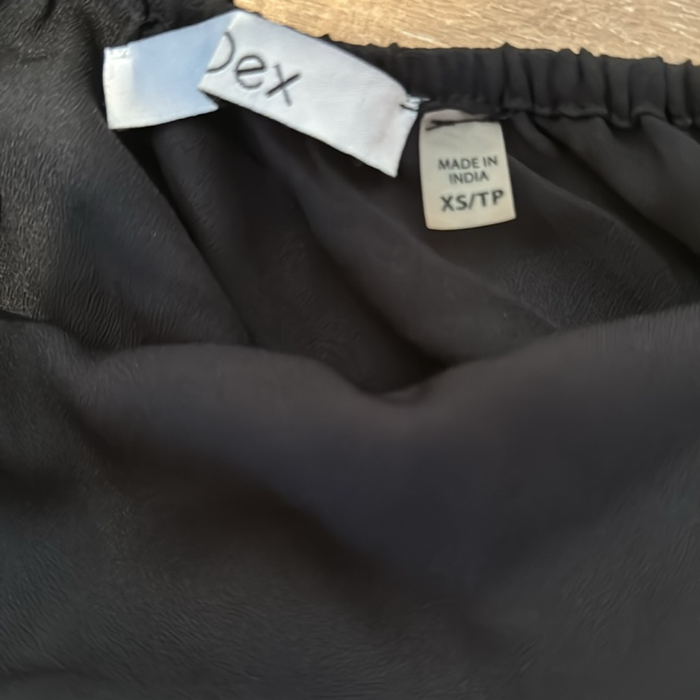 Dex Size X-Small Solid Black Halter Pants Jumpsuit sleeveless v-neck poc… - Picture 7 of 7